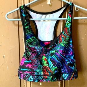 Multicolored sports bra